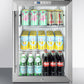 Summit Compact Built-In Glass Door Beverage Center