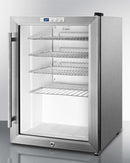 Summit Compact Built-In Glass Door Beverage Center with Stainless Steel Cabinet