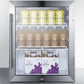 Summit Compact Countertop Beverage Center with Stainless Steel Cabinet