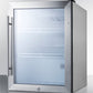 Summit Compact Countertop Beverage Center with Stainless Steel Cabinet