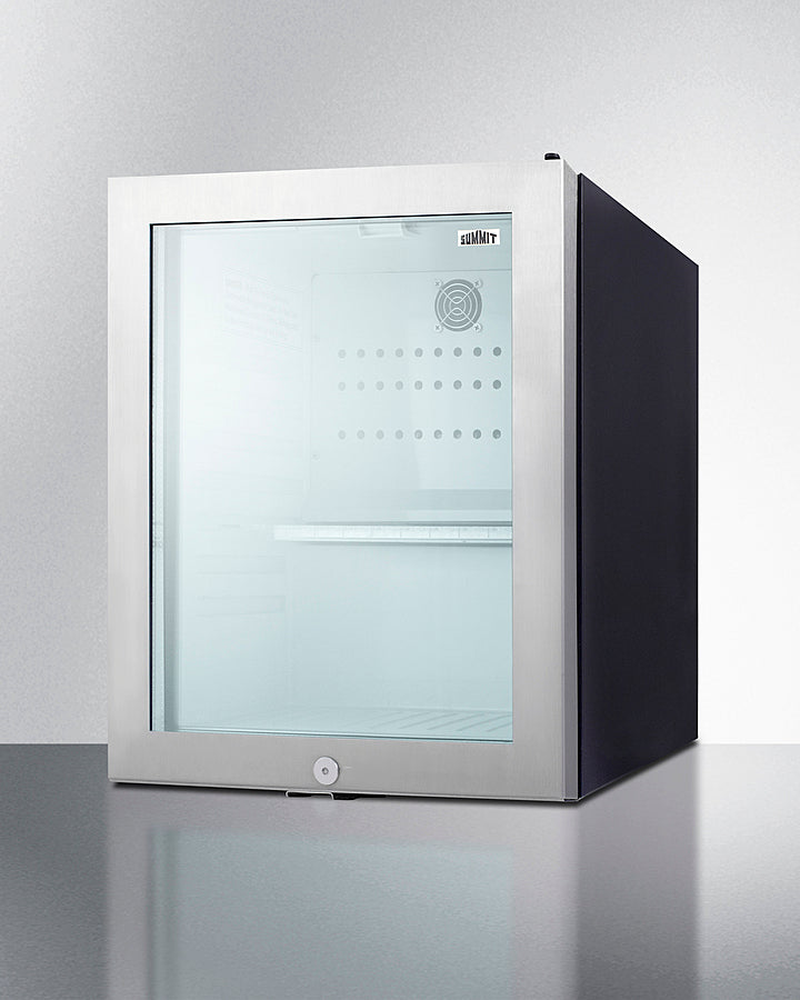 Summit Compact Glass Door Minibar with Front Lock