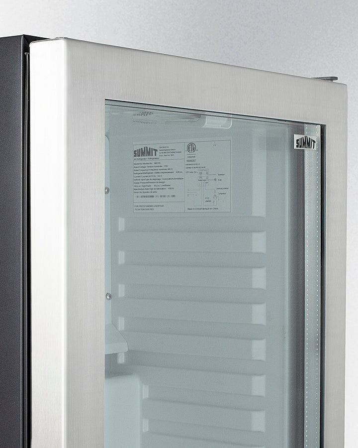 Summit Compact Glass Door Minibar with Front Lock