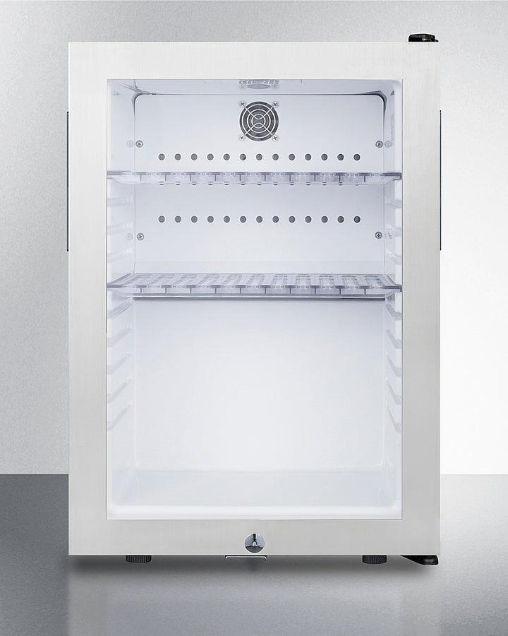 Summit Compact Glass Door Minibar with Front Lock