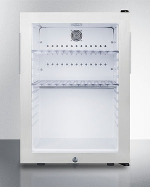 Summit Compact Glass Door Minibar with Front Lock