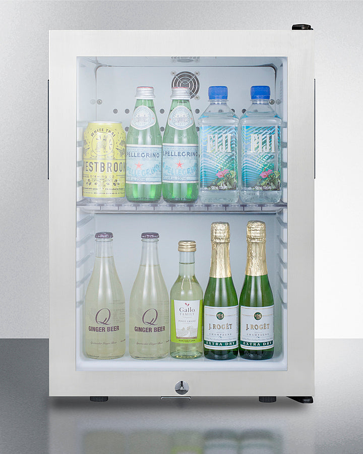 Summit Compact Glass Door Minibar with Front Lock