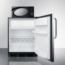 Summit Compact Refrigerator-Freezer-Microwave Unit With Dual Evaporator Cooling and Stainless Steel Door