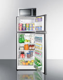 Summit Frost-Free Refrigerator-Freezer-Microwave Combination Unit in Stainless Steel