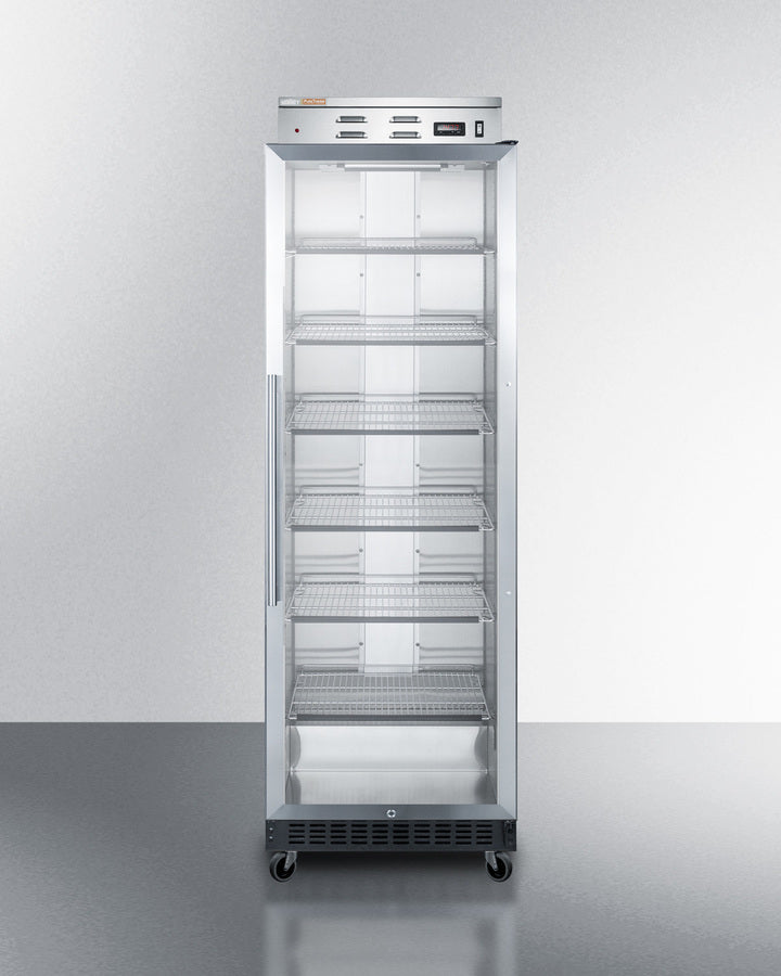 Summit PureTherm 24" Wide Full-Sized Glass Door Blanket Warmer with Stainless Steel Cabinet