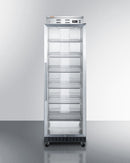 Summit PureTherm 24" Wide Full-Sized Glass Door Blanket Warmer with Stainless Steel Cabinet