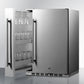 Summit Shallow Depth 24" Wide Built-In All-Refrigerator With Slide-Out Storage Compartment