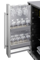 Summit Shallow Depth 24" Wide Built-In All-Refrigerator With Slide-Out Storage Compartment