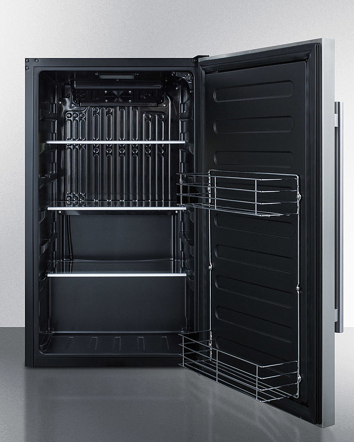 Summit Shallow Depth Outdoor Built-In All-Refrigerator, ADA Compliant 