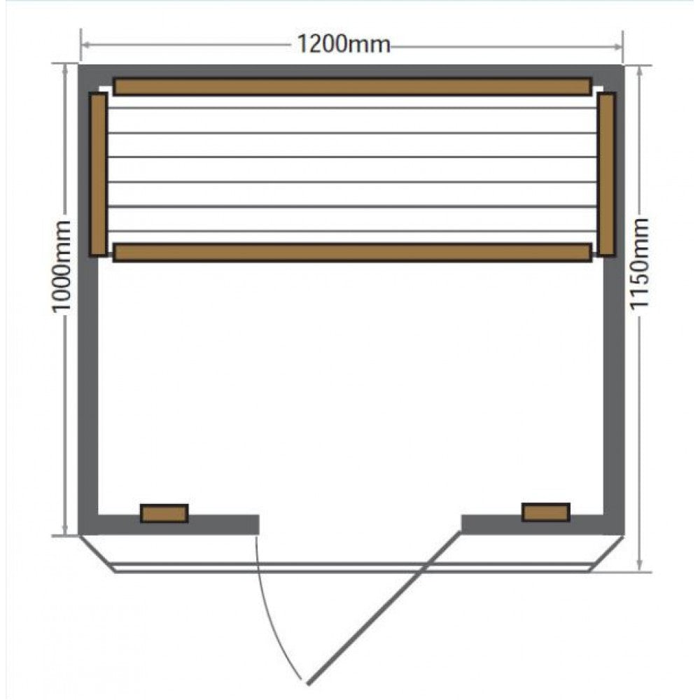 SunRay Evansport Indoor 2-Person Infrared Sauna HL200C - PrimeFair