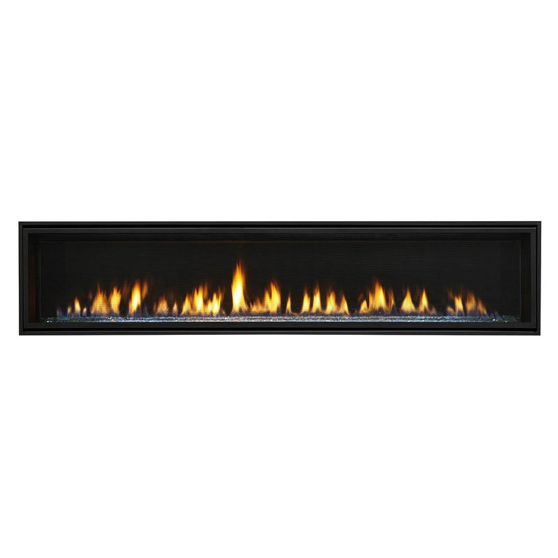 Superior 60" Linear Direct Vent Gas Fireplace, Electronic Ignition, Blower, Full Function Remote Control - DRL6060TEN-B