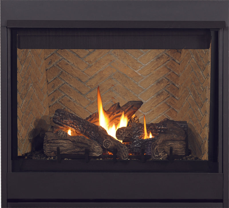 Superior Fireplaces 40" Inch Direct Vent Gas Fireplace Electronic Ignition Black Interior - DRT4040