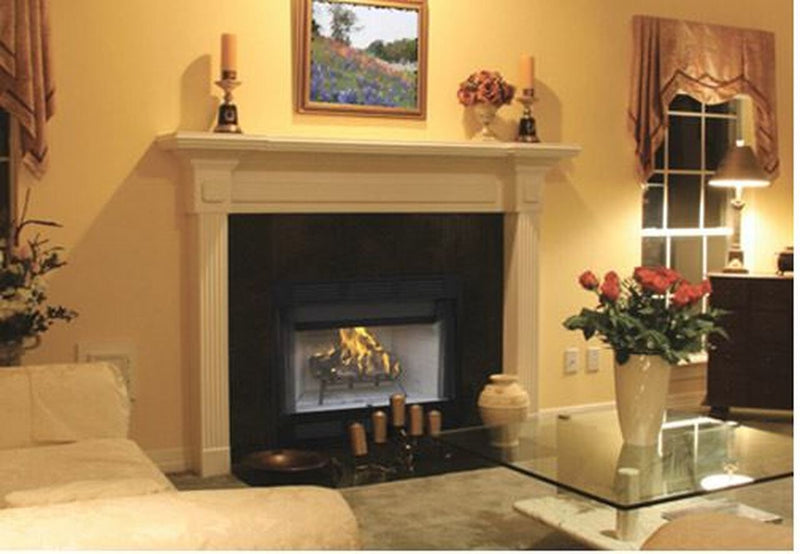 Superior Fireplaces 42" Wood burning Insulated Fireplace with White Stacked Refractory Panels - WRT/WCT2042
