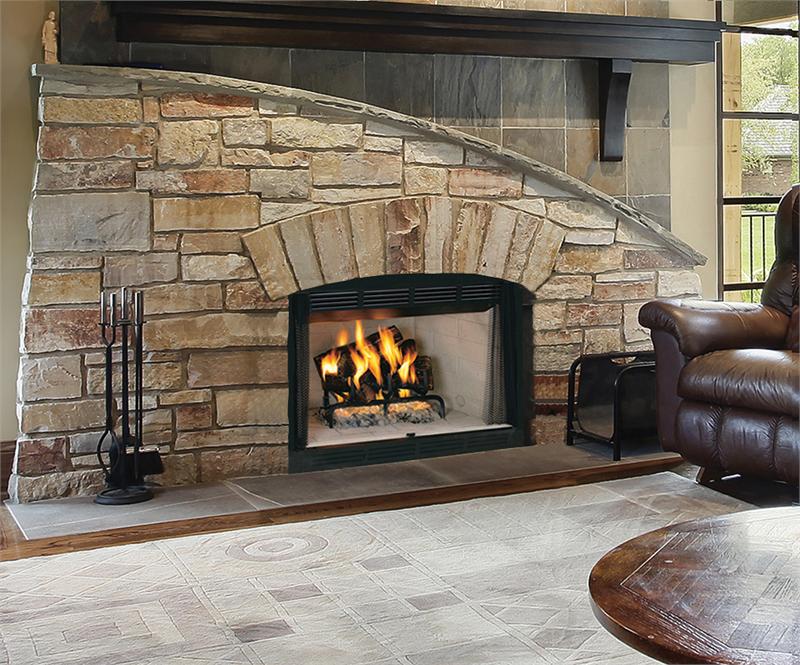 Superior Fireplaces 42" Wood burning Insulated Fireplace with White Stacked Refractory Panels - WRT/WCT2042