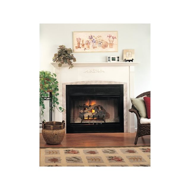 Superior Fireplaces 42" Wood burning Insulated Fireplace with White Stacked Refractory Panels - WRT3042