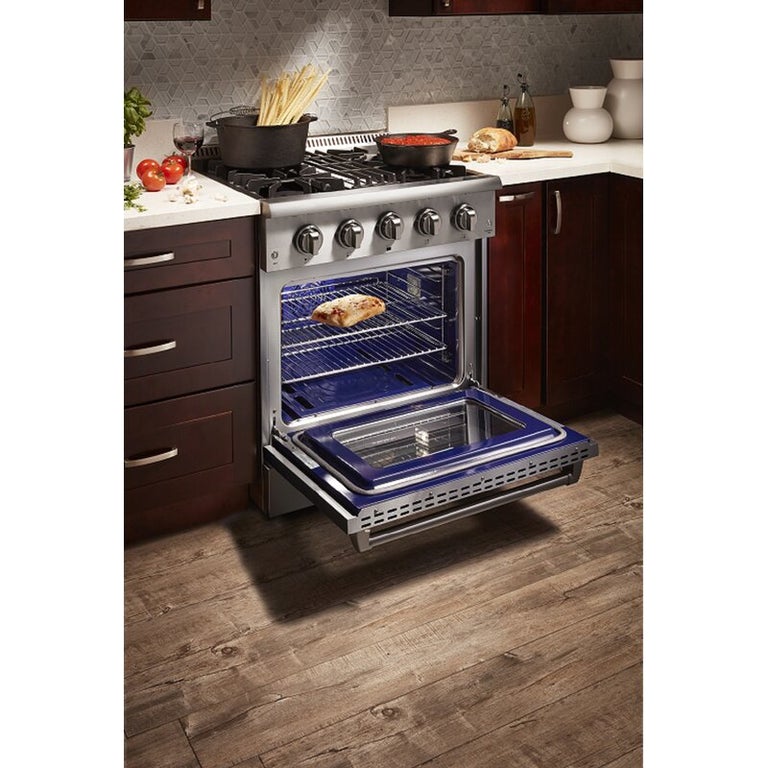 Thor Kitchen 30 in. Gas Burner/Electric Oven Range in Stainless Steel