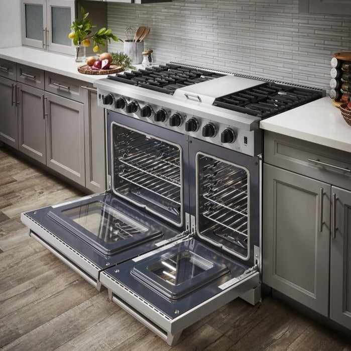 Thor Kitchen 48 in. 6.8 cu. ft. Double Oven Gas Range in Stainless Steel