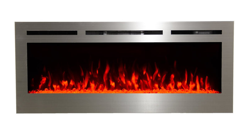 Touchstone Home Products Sideline Stainless Steel 50 inch Recessed Electric Fireplace - 86273 - PrimeFair