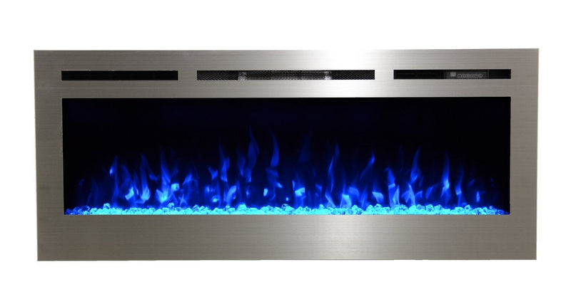 Touchstone Home Products Sideline Stainless Steel 50 inch Recessed Electric Fireplace - 86273 - PrimeFair