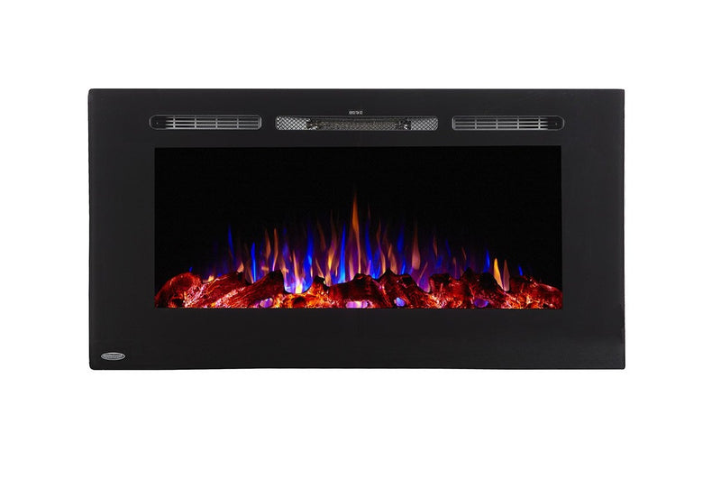 Touchstone Sideline 40" Built In Wall Mount Insert Electric Fireplace Heater 80027