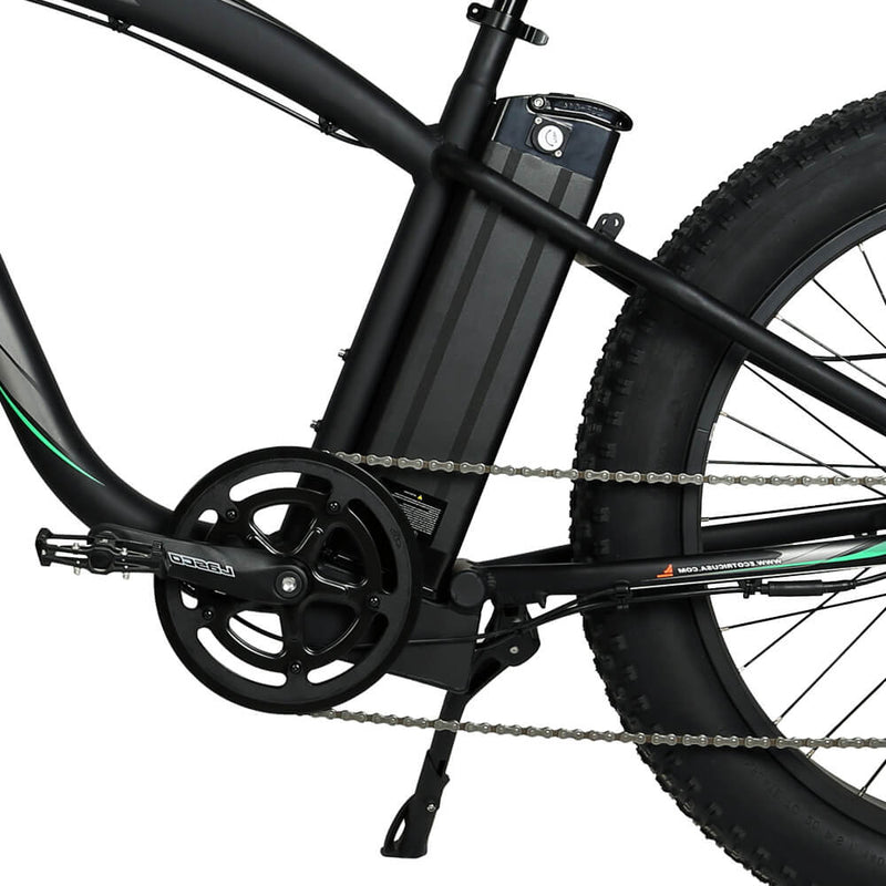 UL Certified-Ecotric Hammer Electric Fat Tire Beach Snow Bike-Matt Black