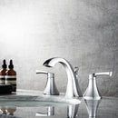 Vinnova Abbie Two-Handle 8-Inch Widespread Bathroom Faucet Polished Chrome Finish with Basin