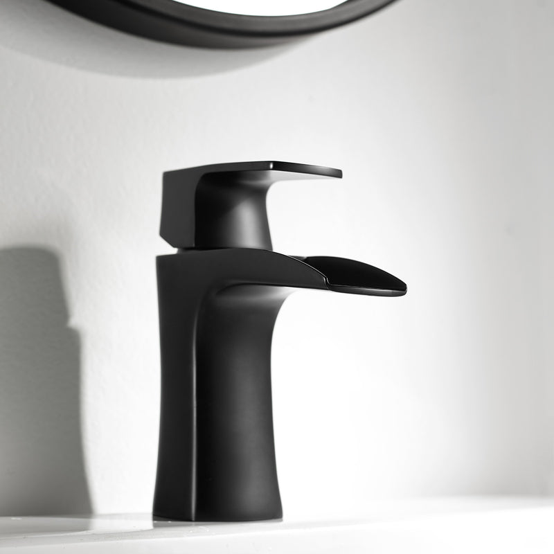 Vinnova Alessandra Single-Lever Vessel Bathroom Faucet Matte Black Finish