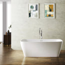 Vinnova Augustine Soaking Bathtub White Finish