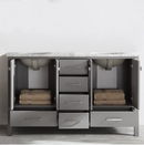 Vinnova Gela 60" Double Vanity with Carrara White Marble Countertop - without Mirror