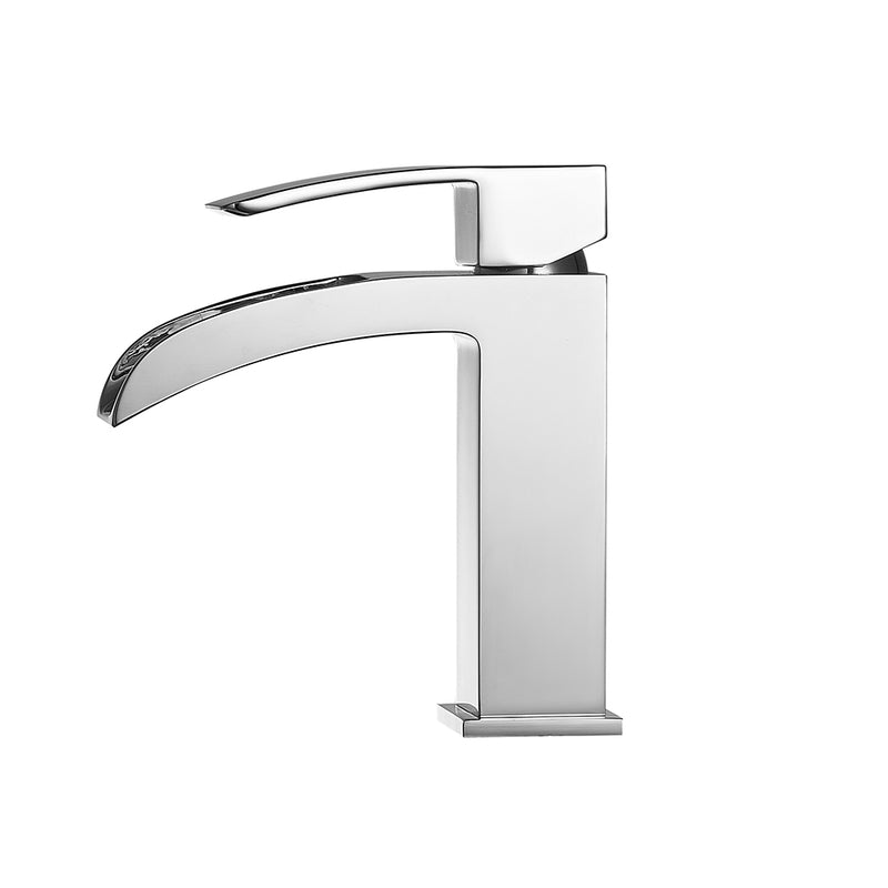 Vinnova Liberty Single-Handle Basin Bathroom Faucet Chrome Finish Side View