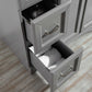 Vinnova Naples 72" Vanity Set in Grey Drawer View