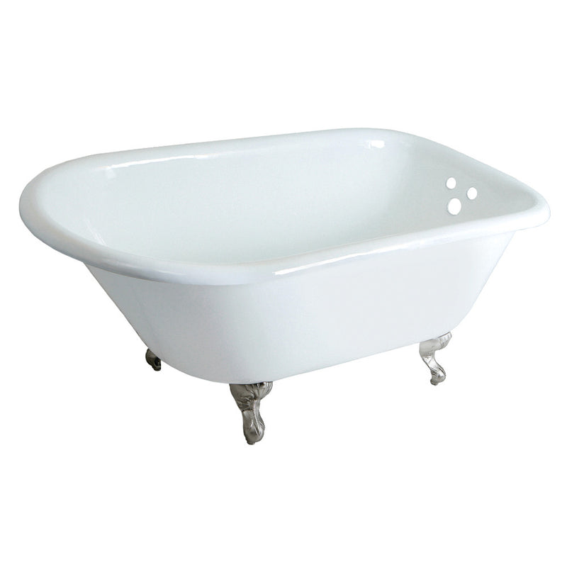 kingston-brass-aqua-eden-48-inch-cast-iron-roll-top-clawfoot-tub-with-3-3-8-inch-wall-drillings-white-brushed-nickel-vct3d483018nt8