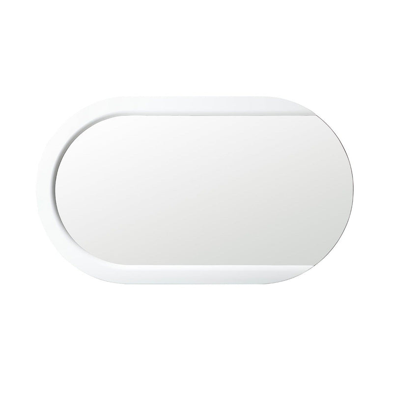 Whiteline Mod -  White  White White Mandarin Oval Mirror MR1660 - PrimeFair